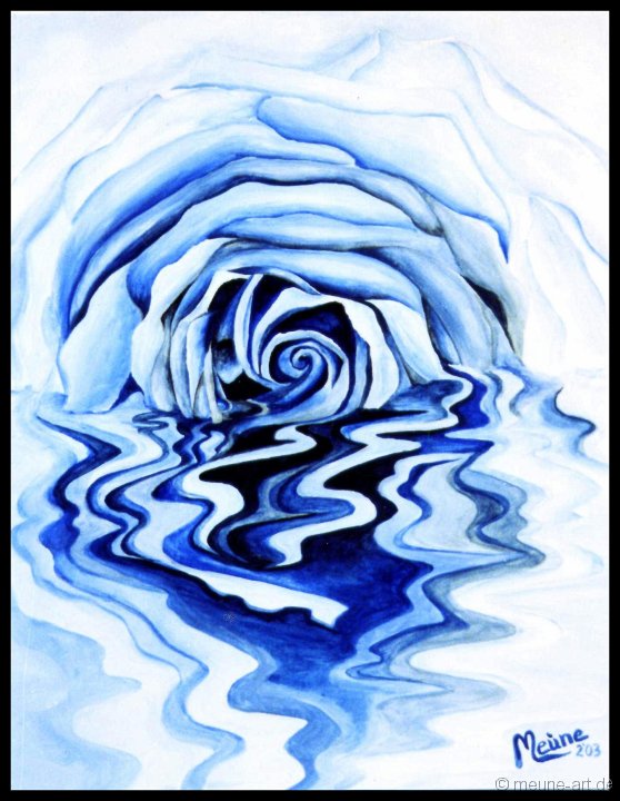 08 Im Fluss 1 Acryl auf Papier;
40 x 60 cm